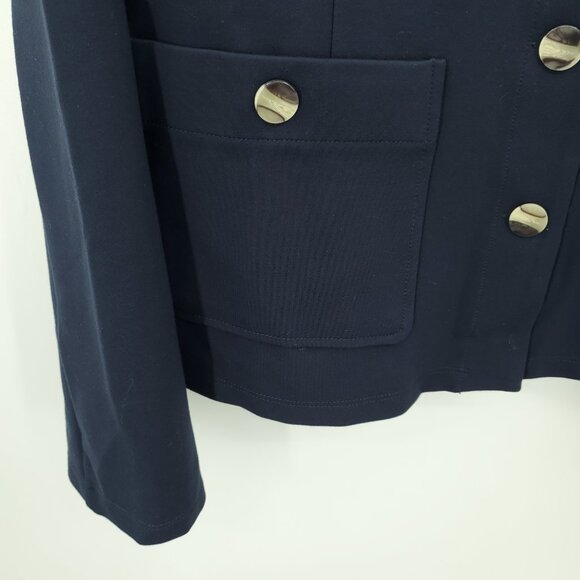 Betabrand Collarless Ponte Button Front Blazer/Jacket XL Navy Blue - Picture 9 of 16